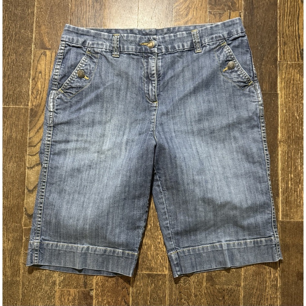 Chico's Denim Blue Jean Shorts Women's Size 2